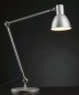 Preview: Lampe de travail (work lamp) protégée, prise CH, argentée avec pince de table.
