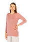 Preview: Wavesafe, 5G, Radiation Protection, Ladies Long Sleeve Undershirt Old Pink Organic Cotton Silver Knit 29dB at 1GHz