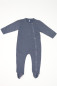 Preview: Baby rompers long sleeve organic cotton silver knit from 6 mths - 2 colours