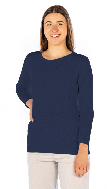 Women's long-sleeved blouse/undershirt Swiss Shield VENTUS dark blue 36dB at 3.5GHz, 47dB at 1GHz