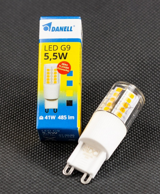 Replacement bulb LED flicker-free G9 5.5W