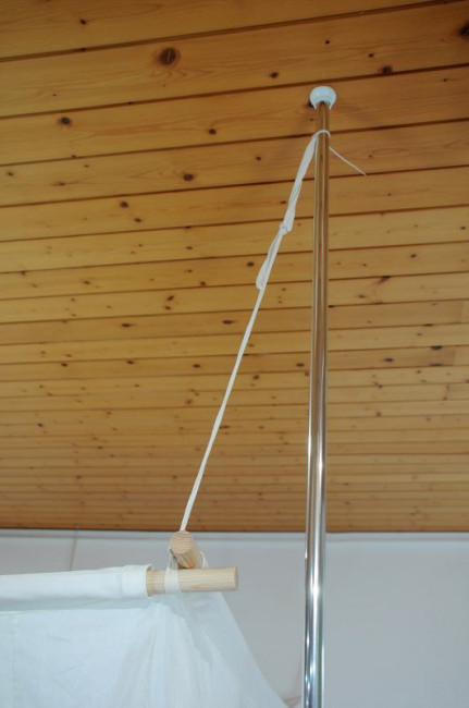 Wavesafe, 5G, protection contre les rayonnements, perches télescopiques 4 pièces pour baldaquin pour fixer le baldaquin sans trous au plafond - hauteur : max. 250cm