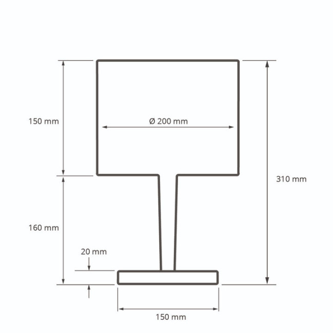 Table lamp shielded, beech wood, 31cm Swiss plug cream