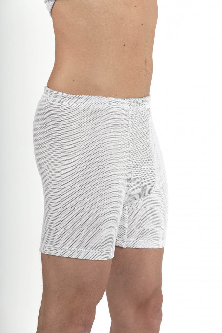 Boxer shorts pour hommes blanc coton maille avec fil argenté 30dB à 1GHz