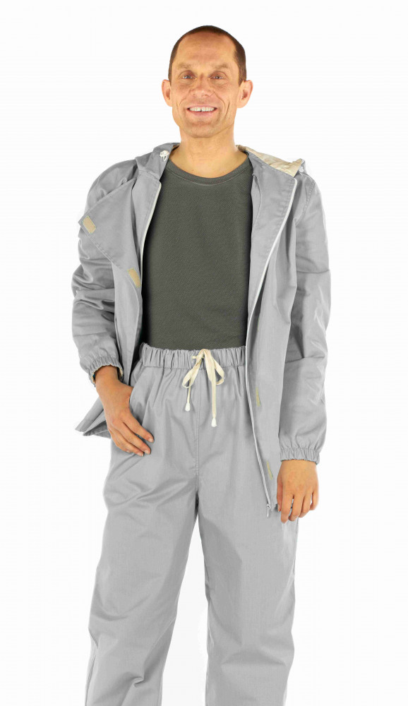 EMF Protection suit (overall) 2 pieces with hood - cotton, polyester and stainless steel 37dB at 3.5GHz