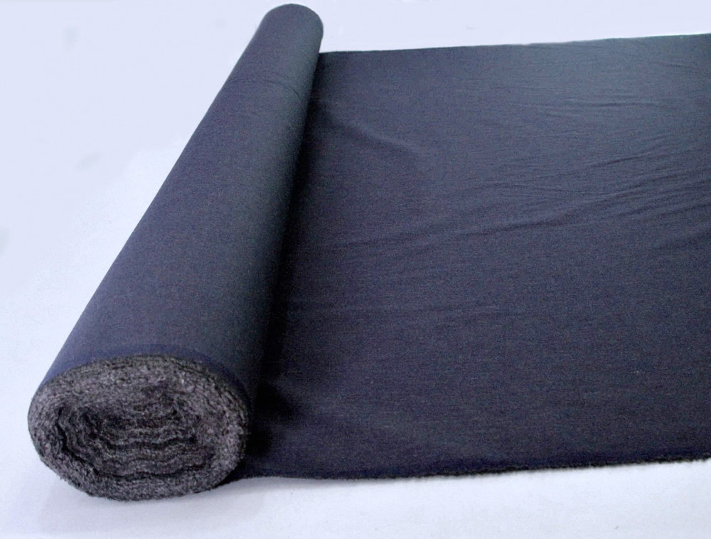 Wavesafe, 5G, radiation protection, fabric by the metre stainless steel yarn dark blue Price per 1m - min. 1m roll width 150cm 37dB at 3.5GHz