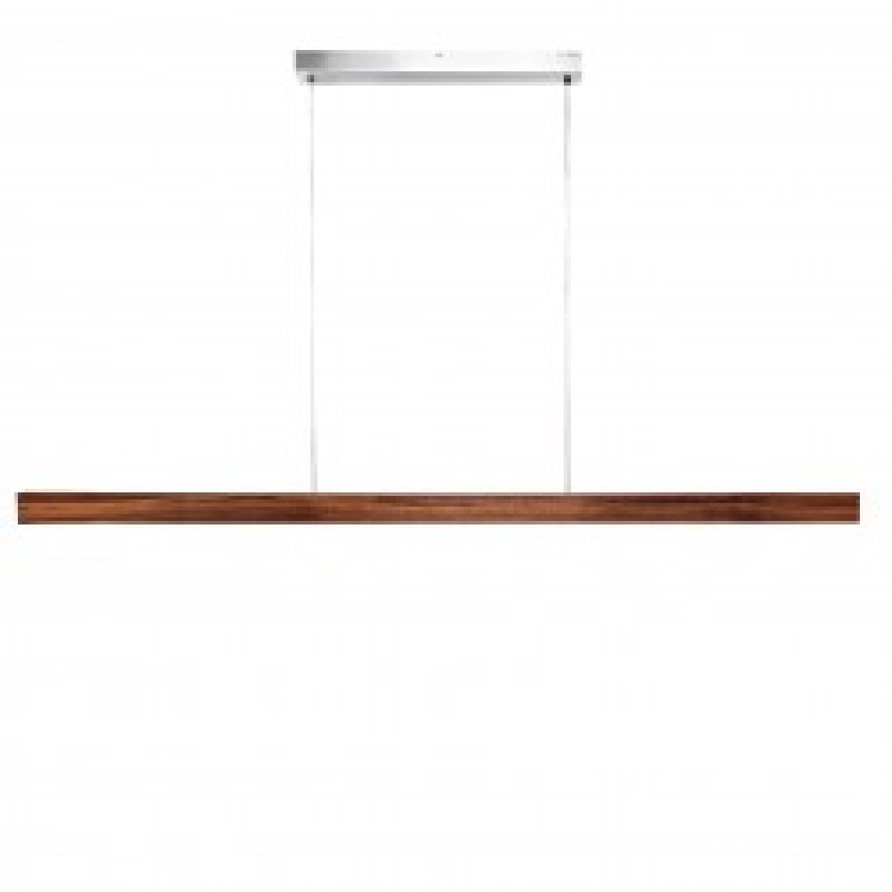 Pendant luminaire shielded walnut flicker-free LED