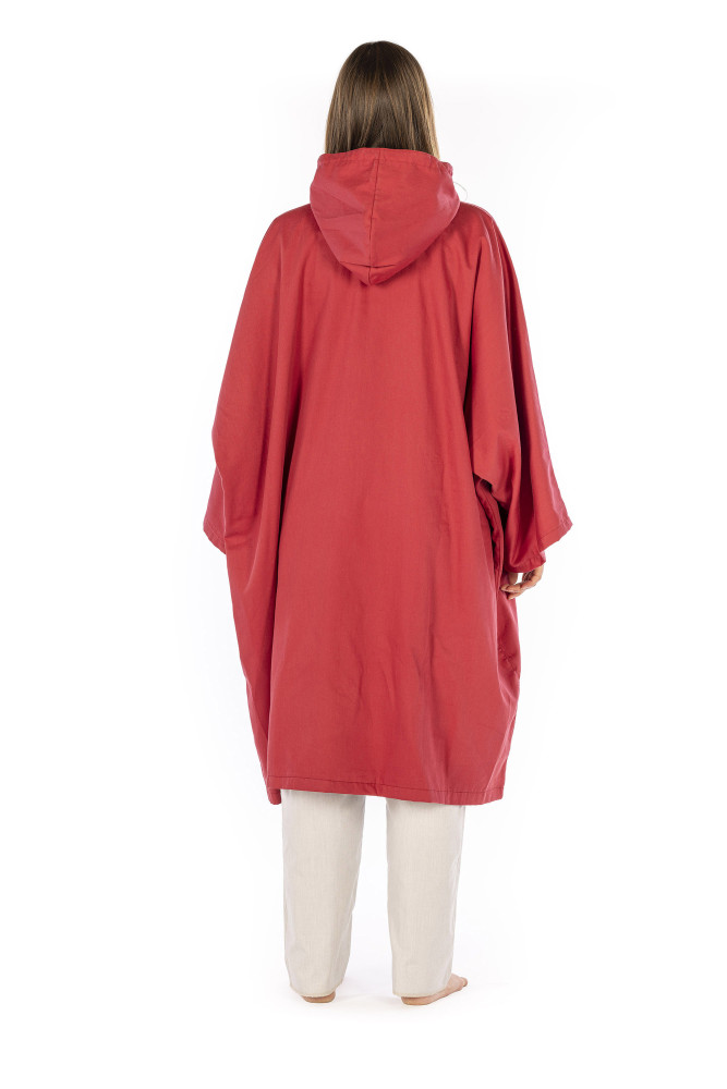 Poncho organic satin with hood - lined with Swiss Shield Ultima 32dB at 3.5GHz