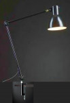 Wavesafe, protection contre les rayonnements, basses fréquences, câbles/fiches/lampes protégés, lampe de travail (lampe d'atelier) 110 cm noire blindée Fiche CH avec pied de serrage de table