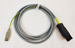 Wavesafe, radiation protection, protected cables/plugs/lights, plug system USB connection cable for earthing laptop, printer or similar.