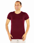 T-Shirt Uomo Bordeaux Cotone organico con argento 32dB a 1GHz