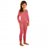 Wavesafe, 5G, protezione dalle radiazioni, tuta per il tempo libero per bambini in cotone organico, maglia argentata in maglia rosa antico